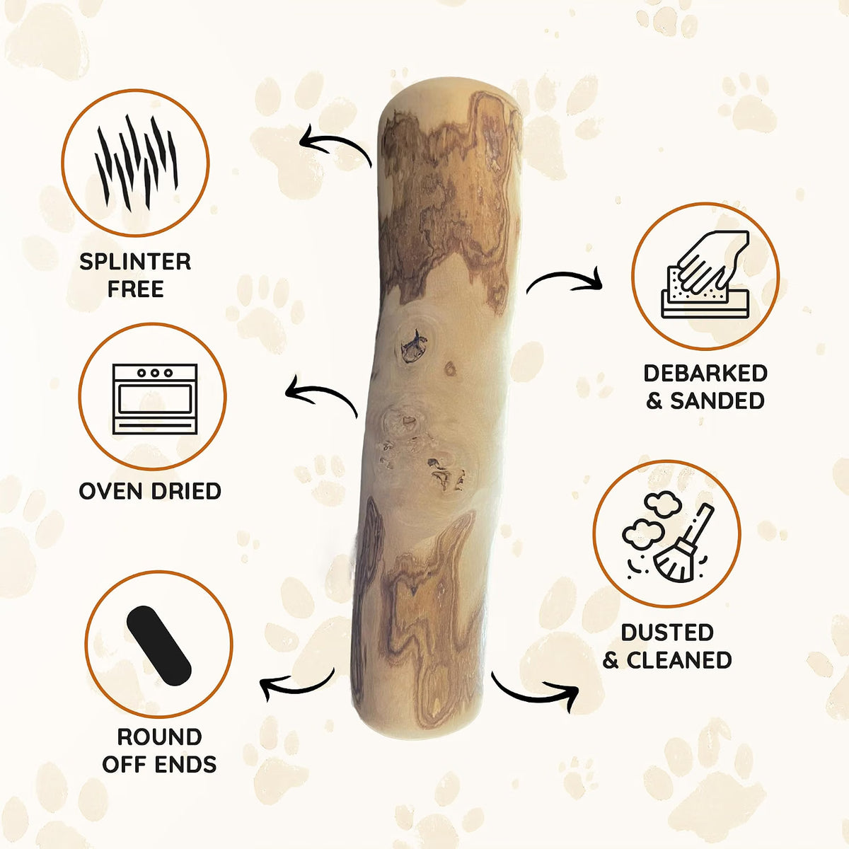 Coffee Wood Dog Chew with Salmon Oil – Natural Chew Stick