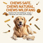 Wildfang® Leather Dog Toy, Medium – Soft Dog Chew Toys for Gentle Chewers, Puppies, Senior or Older Dogs with Sensitive Teeth – Non-Toxic, Stuffless, 5mm Leather Dog Bone for Dogs 22–33 lbs, Pack of 1