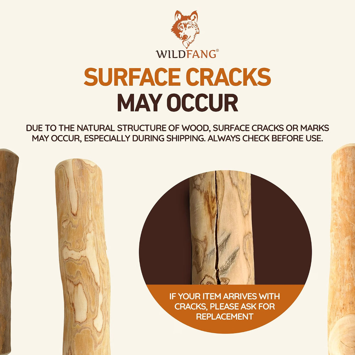 Coffee Wood Dog Chew with Salmon Oil – Natural Chew Stick