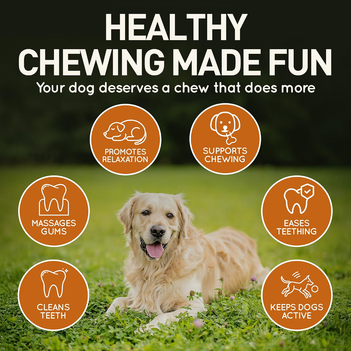 Natural Leather Dog Chew Bone – Vegetable-Tanned Cowhide
