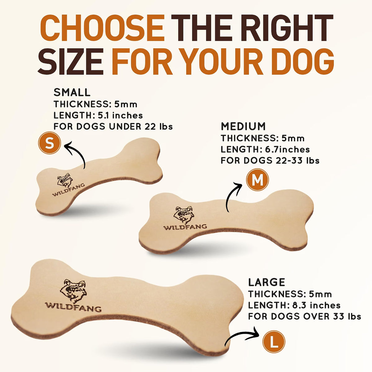 Natural Leather Dog Chew Bone – Vegetable-Tanned Cowhide